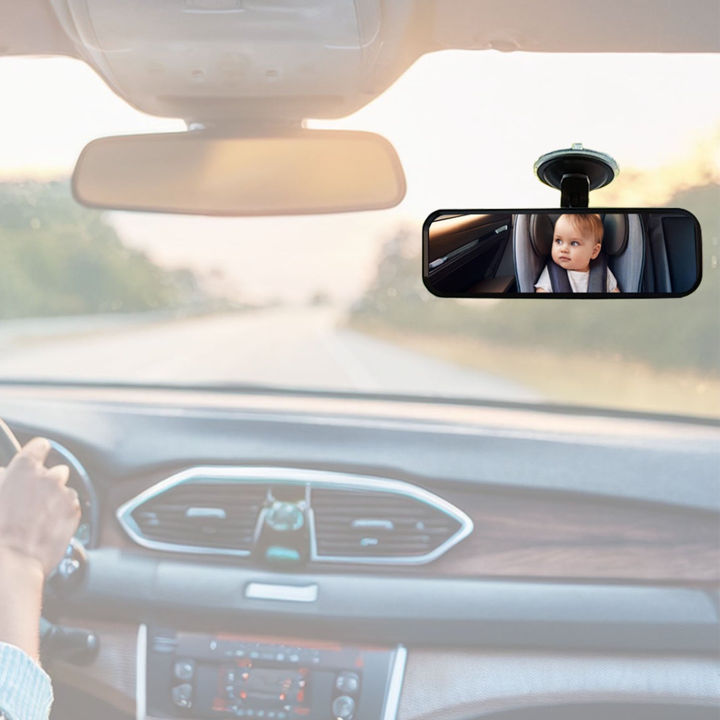 Rétroviseur d’auto-école – Miroir intérieur supplémentaire avec ventouse et col de cygne flexible