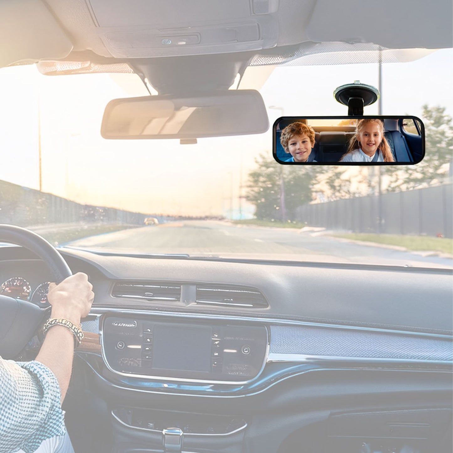 Rétroviseur d’auto-école – Miroir intérieur supplémentaire avec ventouse et col de cygne flexible