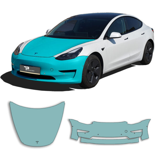 Tesla Model 3 Paint Protection Film Kit for the Front Bumper and the Hood